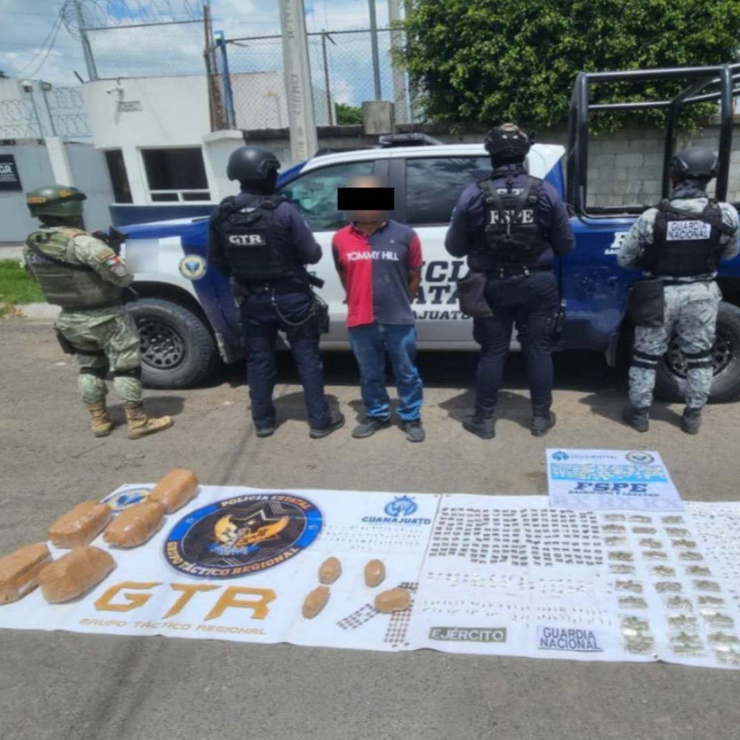 La droga fue asegurada y el hombre detenido.